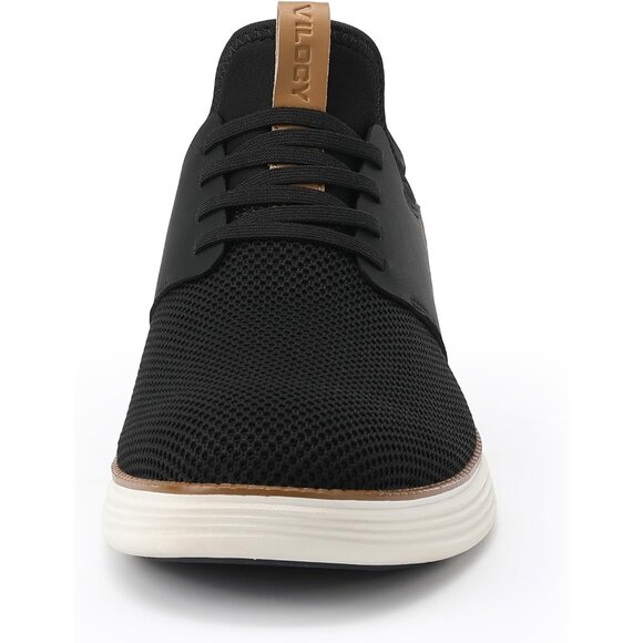 ⚡VILOCY Men's Black Fashion Dress Oxfords Business Mesh Breathable Sneakers - Picture 3 of 7